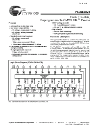 Datasheet PALCE20V8L-15QI manufacturer Cypress